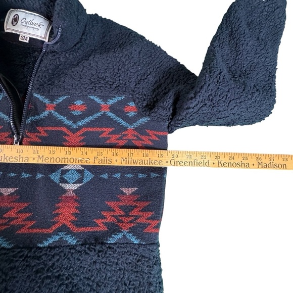 Outback Trading Abigail Henley Fleece Pullover Jacket Small Sherpa Aztec Cozy - Picture 8 of 12